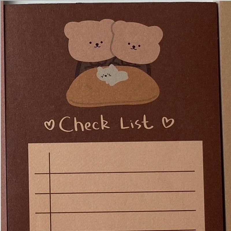 Cute bear check-list - Specification: dark chocolate