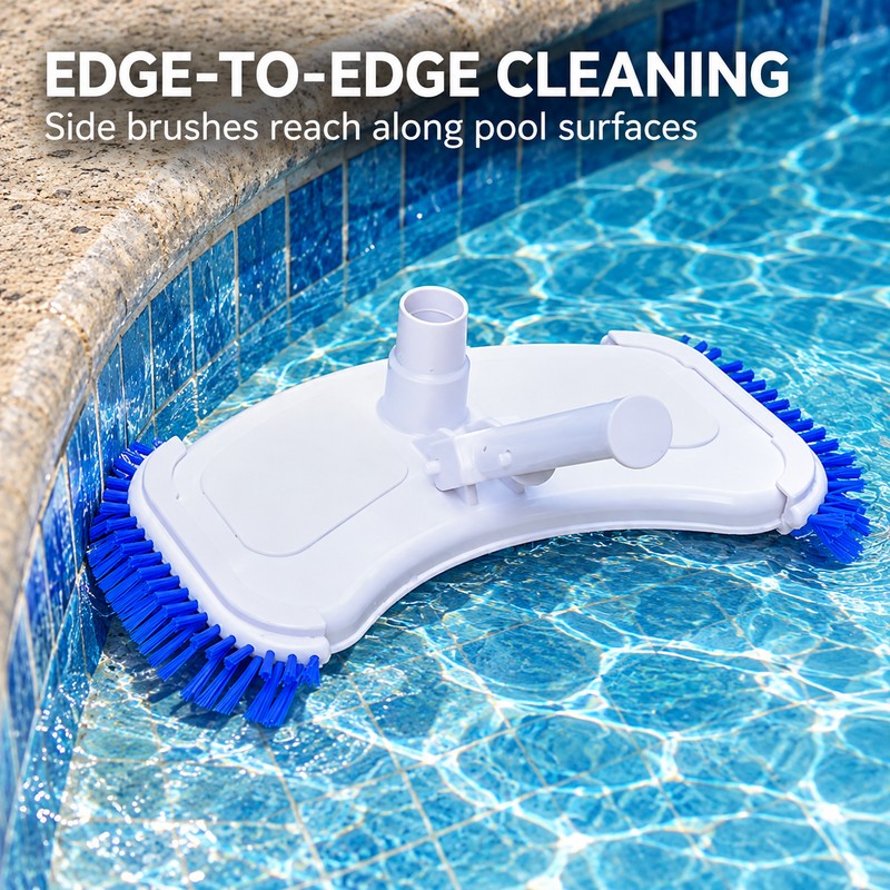 12 Inch Curved Pool Vacuum Head with Side and Bottom