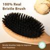 BLACK EGG Boar Bristle Hair Brush for Women Men Kid,