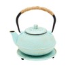 Juvale Cast Iron Tea Kettle with Infuser - Green, 18