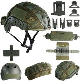 Tactical Airsoft Helmet, Booiu Adjustable Fast Helmet Accessories PJ Type Tactical Paintball Helmet for Cosplay, CS, Outdoor Activities