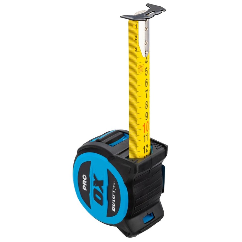 OX Pro 5m/16ft Tuff Blade Tape Measure Magnetic Dual Hook