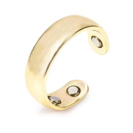 NIQIPOK Auvulis Migraine Rings for Women Men Vitality Ring Anti Snoring Rings Lymphatic Therapy Rings Adjustable Lymphatic Jewelry (Gold)