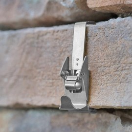Hangman Brick Hanger Clamp Outdoor Heavy Duty 2-1/4" to 2-3/4" Brick Hook 30lbs No Wall Damage: No Drill, Holes, Nails or Screws