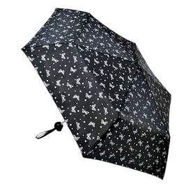 Thingimijigs Ladies Compact Mini Umbrella - Black/White Butterfly Design