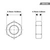 Instockbolts Hex Nuts, M6-1.0 Stainless Steel 304 (18-8) Hex Nut,