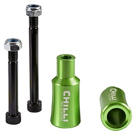 Chilli C-1033-GN Scooter Pegs Barrel Set of 2 in Green Aluminium