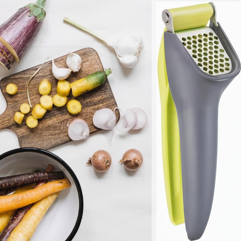 Garlic Press – Garlic Crusher with Ergonomic Handle, Garlic Mincer