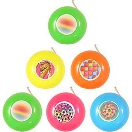 10 Return Top Yo-Yos 38mm (5 Assorted Colours)