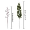 30 Pcs Artificial Pine Branches with Berry Stems,10.5" Faux Evergreen