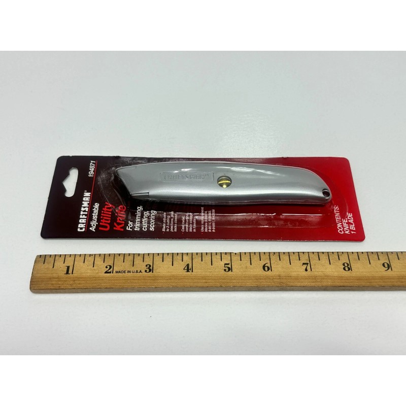 Craftsman NOS Craftsman Tools 94871 Utility Box Cutter Know, Steel