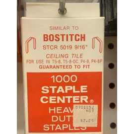 Bostitch Vintage Staples for Bostitch Electric Stapler 9/16" 1000/Box Ceiling Tile NOS