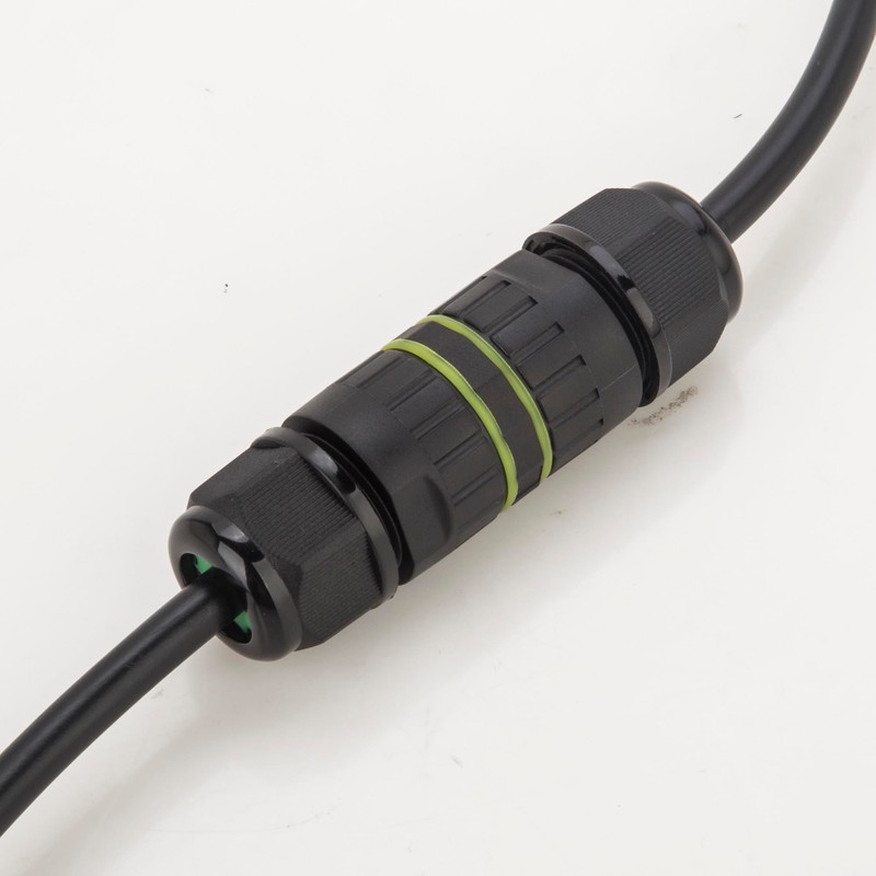 EVOGES IP68 Waterproof Outdoor Inline Cable Connector, 3 Pole, Ø5-12mm