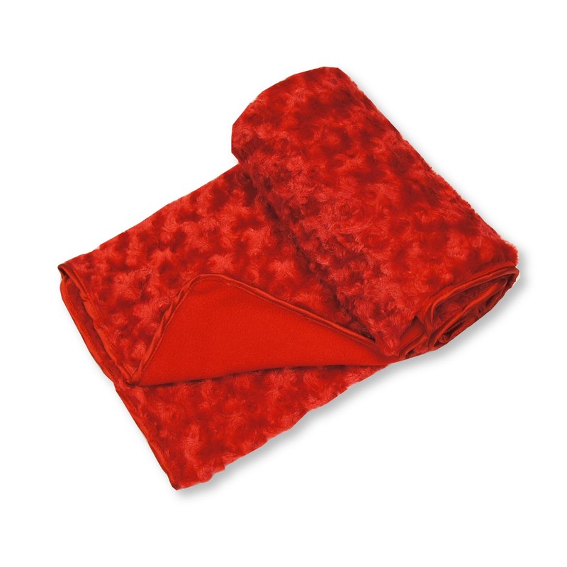 Baby Rosebud Wrap Blanket with Fleece Back and Satin Trim