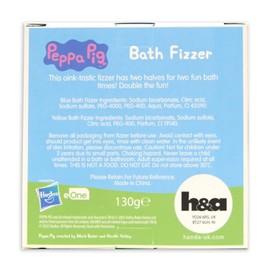 Peppa Pig Peppa Pig Bath Fizzer Duo, Kid's Bath Bombs for 3-Year-Olds and Older, Pineapple and Blueberry Scented, Mild & Gentle on Skin, 1 Pack
