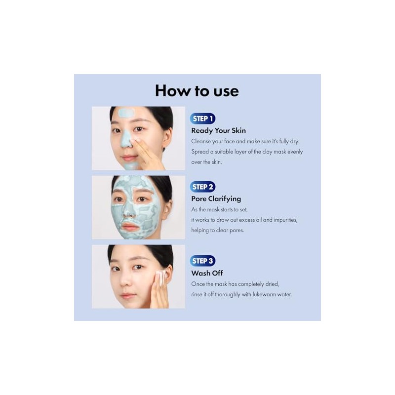 TOSOWOONG Real Blackhead Mud Mask, Facial & Nose Pore-Purifying Clay