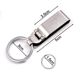 YUANQIAN Belt Keyring Metal Belt Clips Key Ring Holder for Men and Women (1-Pack), Pack of 1