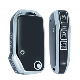 ontto Key Case Fits Kia Sportage MK5 Soul Ceed CD Forte Cerato K3 GT Seltos Sorento Serato BD 3 Buttons TPU Car Key Case Key Protector Key Cover Key Box Accessories Black