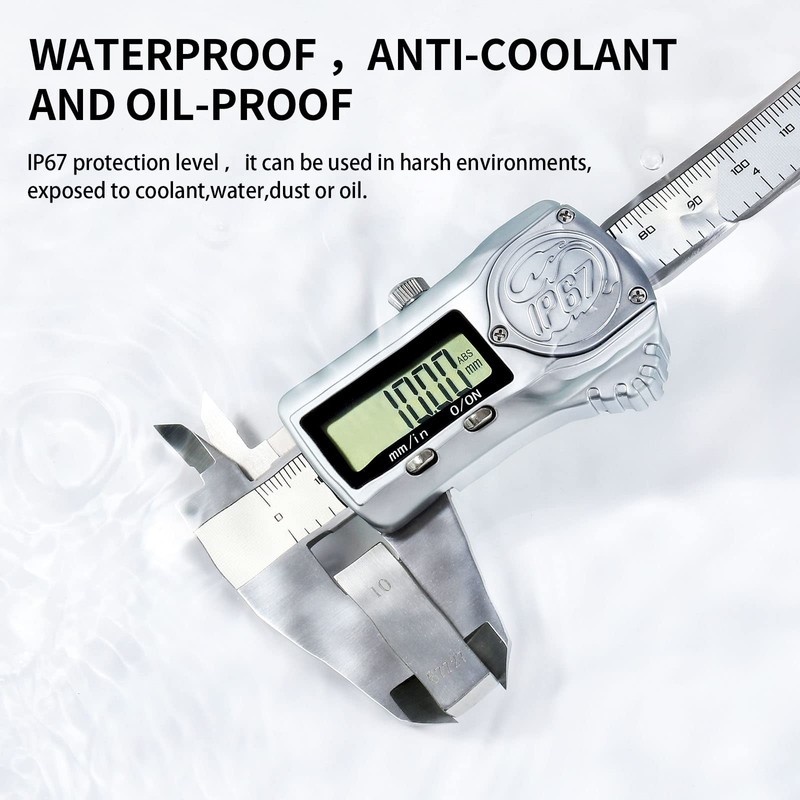 Skysummr IP67 Waterproof Electronic Vernier Digital Caliper Measuring Tool Stainless