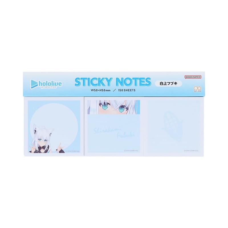 Sunstar Stationery S2846446 Hololive Vtuber Sticky Notes, Square