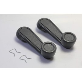 Performance PFM-820602 Interior Window Crank Handle with Zinc Pair Set Gray/Grey for Various Toyota Models