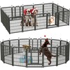 LFCREATOR Dog Playpen Outdoor/Indoor,32" Height 16 Panels Dog Fence,Dog Pen