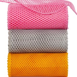 BAIKAFU 12Pcs Dish Wash Net,Innovative Mesh Cloth,Ultra Non-Scratch Dish Rags for Washing Dishes,100% No Odor/Quick Dry,Perfect Scrubber,Dish Sponges for Washing Dishes Yellow/Pink/Gray