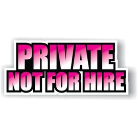 Private Not for Hire Hot Pink Black White Full Color Decal Sticker Car Turbo Diesel Truck Trailer Semi Haul DOT