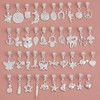 RUBYCA 80Pcs Tibetan White Silver Plated Metal Connector Bails Mix