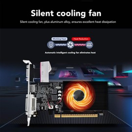 GT 730 4GB DDR3 128 Bit Graphics Card, Computer PC Gaming Video Graphics Card GPU, HDMI, DVI, VGA,PCI Express X16 2.0, Cooling Fan, Super Compact