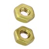 TA-VIGOR 100Pcs Hex Nuts, M2 Self Locking Nuts, Brass Machine
