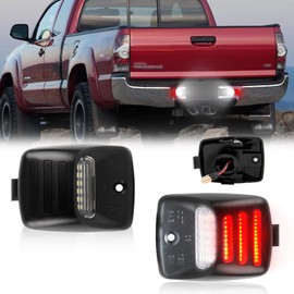 POPMOTORZLED Tundra Tacoma License Lamp with Built-in Red Marker Set of 2 Tundra Tacoma LED License Plate Light Tundra