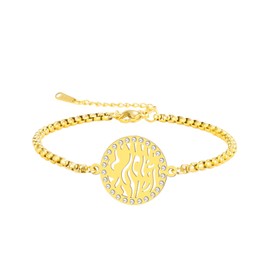 EUEAVAN Shema Israel Bracelet Hear O Israel Hebrew Prayer Bracelet Sh'ma Shema Yisrael Bracelet Jewish Kabbalah Pendant Judaica Jewellery Bible Blessing Gift Women, Stainless Steel, No Gemstone