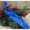 H&S Collection Royal Blue Peacock Clip On Craft Birds Christmas