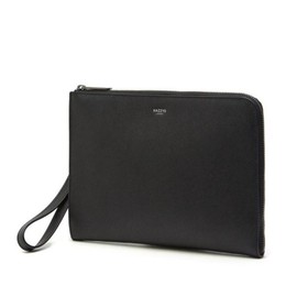 Hazzys (대구신세계)25FWTD케빈 블랙 소가죽 지퍼형 클러치백 HJHO5F625BK Daegu Shinsegae 25FW TD Kevin Black Cowhide Zip-Type Clutch Bag HJHO5F625BK