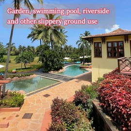 CHUANGSEED Pool Rubber Anti-Slip Tape 4" x 15ft Multi-Purpose Heavy Duty, Outdoor/Indoor Waterproof, Safety Anti-Slip Tape for Stair Tread Traction,Trail,Bathroom,Red