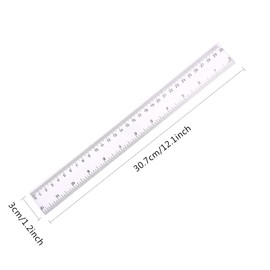 8 Pack 30cm Ruler Multipack Clear Ruler Plastic Rulers 12 Inches Shatter Resistant Ruler Shatterproof Metric Ruler Transparent Straight Ruler Measuring Ruler Tool for Student School Office