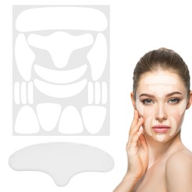 192 Stück Falten Pflaster Gesicht, Anti Falten Pflaster, Einweg Wrinkle Patch, Sfalten Entferner Streifen, mit 12 Stück Stirnaufklebern zum Glätten von Augen, Mund