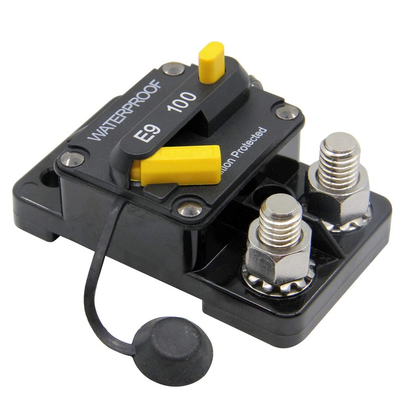 ZOOKOTO 12-48V DC 100A Surface Mount Circuit Breaker Double 3/8"