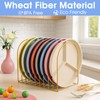 Divided Plates for Adults (8 Pack), 9.6 Inch Multicolor Wheat