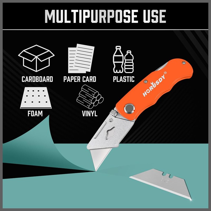 HORUSDY Pack Of 100 Utility Knife Blades, Box Cutter Blades
