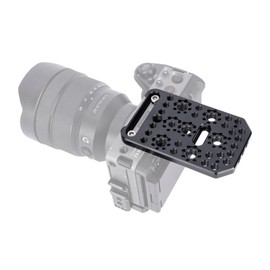 NICEYRIG Multi-Purpose Cheese Plate with ARRI & 1/4’’ Locating Pin Hole, Compatible with Sony FX3/FX30, BMPCC 6K Pro 109mmx69mm Universal Cinema Camera Top Plate - 590