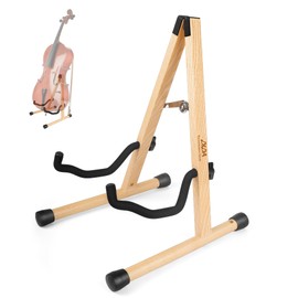 DIDA Cello Stand, Cello Stand with Bow Holder, Wooden A-Shape Floor Stand with Padded Foam, Fits 1/2, 3/4, 7/8, 4/4 Full-Size, Cello Holder for Home and Studio Display (Ashwood, Cello)