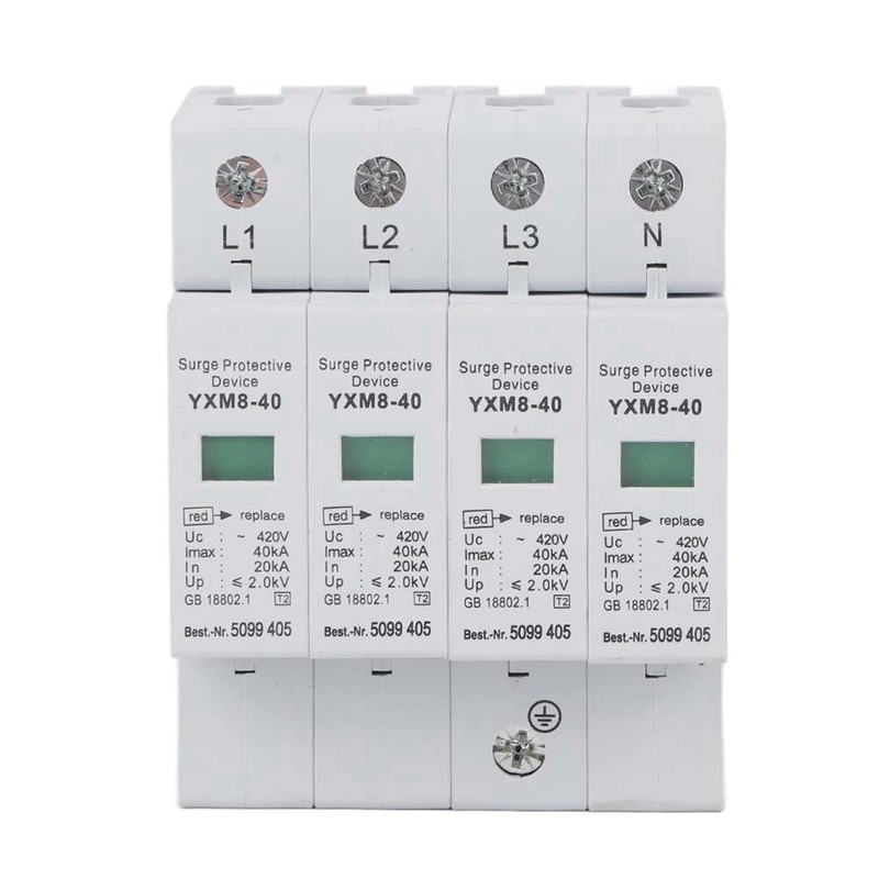Ejoyous Surge Protection 4P 40KA, Surge Arrester House DIN Rail