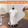 Leadfun Paper Towel Holder Countertop, Stainless Steel, One-Handed Tear, Weighted