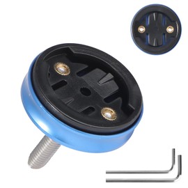 Aluminium Bicycle Stem Mount for Garmin Edge 540 530 520 510 500 200 130 25 20 840 830 820 810 800 1000 1030 1040 Plus Explore 2 Bicycle Computer Holder GPS Bicycle Mount MTB Stem Mount - Blue