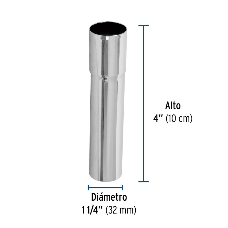 Foset EXTL-10, Extensión de latón cromado para céspol de lavabo,