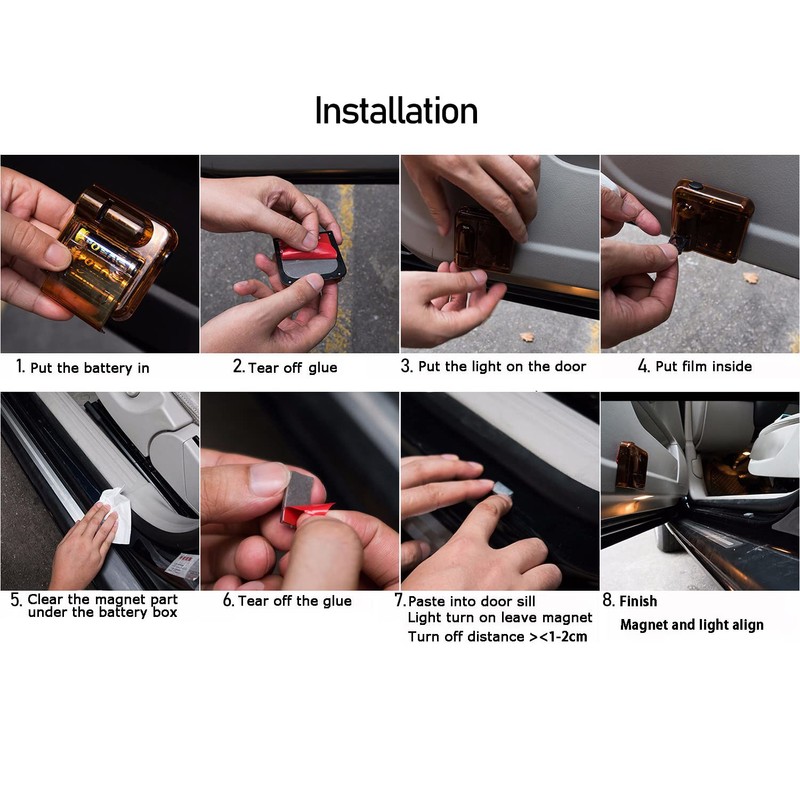 NewL 2 Pcs Led Car Door Welcome Light Flower Heart