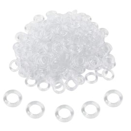 Quzhou 200 Pieces Roman Blind Curtain Rings Clear Plastic Rings, 13 mm (13 mm)