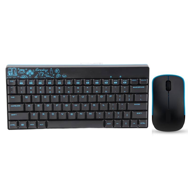 Keyboard Mouse Set Wireless Protable Combo Mini Ultra Thin Silent